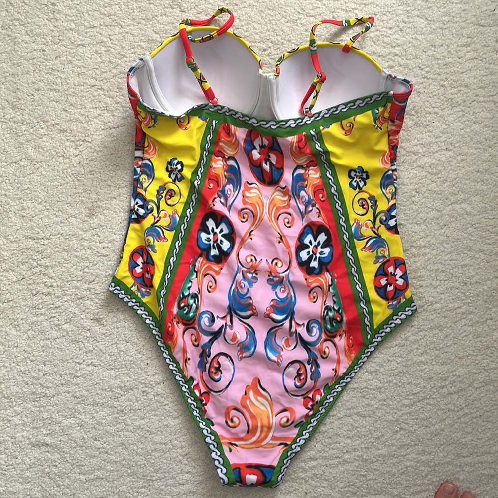 SHEIN pattern bathing suit. - Picture 3 of 4
